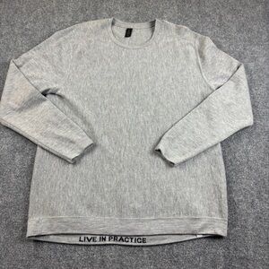 LULULEMON Mens Grey Knit Alpine Air Crew Sweater Merino Wool size: XXL